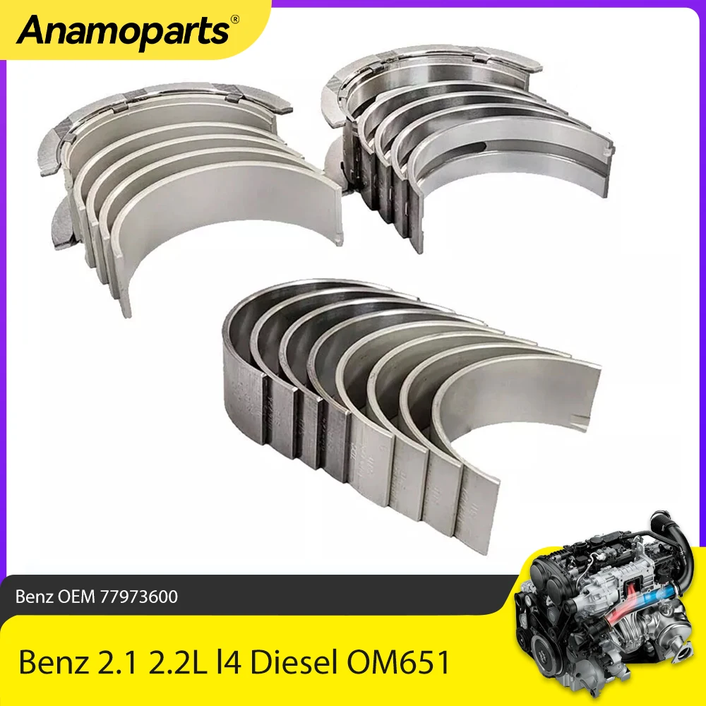 Engine Parts Crankshaft Main Con Rod Bearing Set Fit 2.1 2.2 L For Mercedes-Benz E-CLASS GLA-CLASS 2.1L 2.2L l4 Diesel OM651