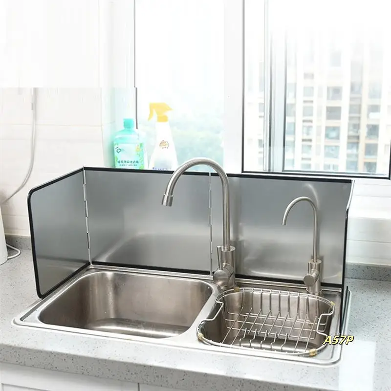 Three-Sided Kitchen Oil Splash Shield Splash Baffle Splash Heat Isolation Oil And Gas Stove Baffle
