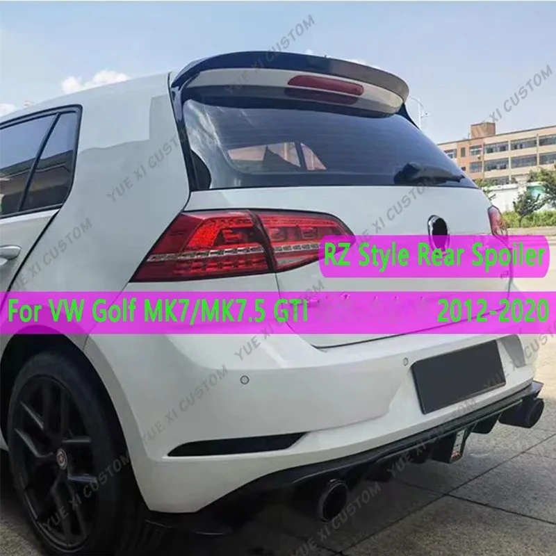 

For VW Golf Mk7 Mk7.5 Golf 7/7.5 GTI GTD GTE R 2012-2020 RZ Style Rear Roof Spoiler Wing Rear Boot Lip Cap Spoiler Bodykit