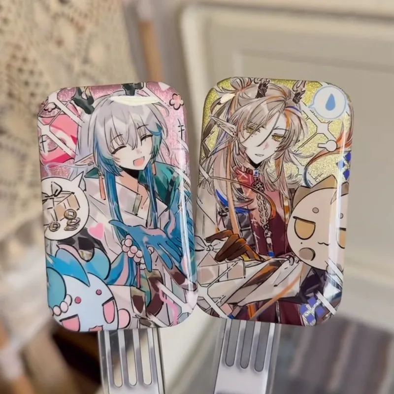 Arknights Anime Costumes Badges Pins ‌Yi Ji CP Women Brooch Cartoon Cosplay Kawaii Creative Square Brooches for Bag Accessorie view 2