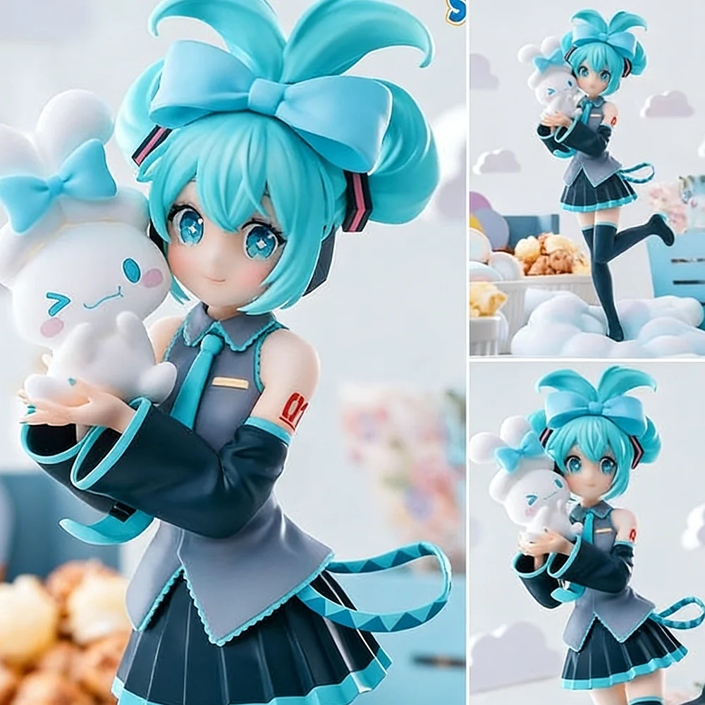 Figura Coleccionable de Hatsune Miku X Cinnamon Dog de 21 cm, Hecha a Mano, Artículos de Animación, Regalos para Niños