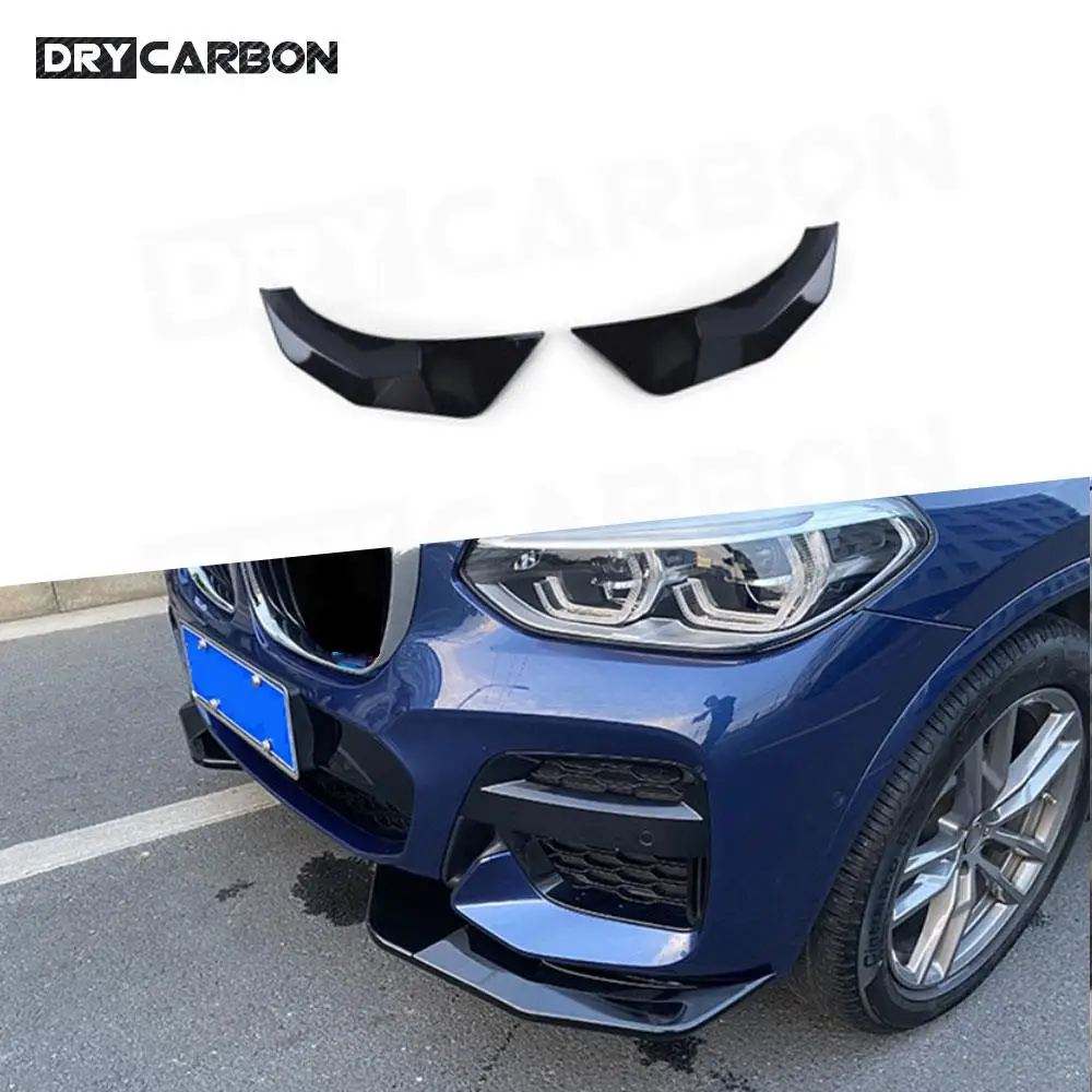 

Carbon Fiber Accessories for BMW X3 G01 X4 G02 M Sport 2019 2020 2021 FRP Black Front Bumper Chin Splitters Body Kits