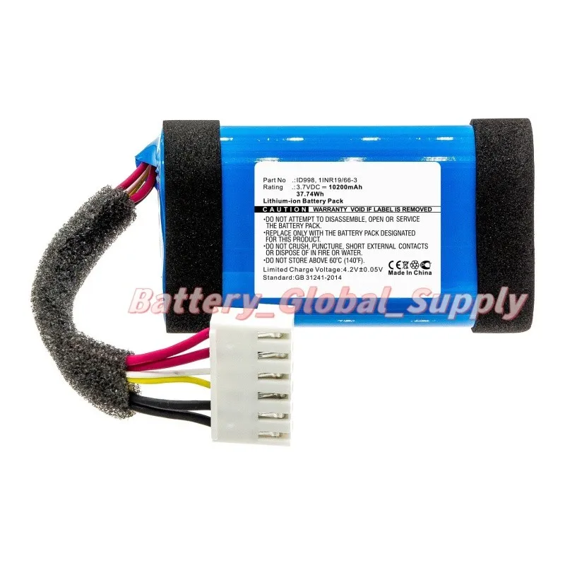 

Battery For Charge 4J 4BLUAM ID998-B SUN-INTE-118 3.7V 10200mAh New 1 PC-