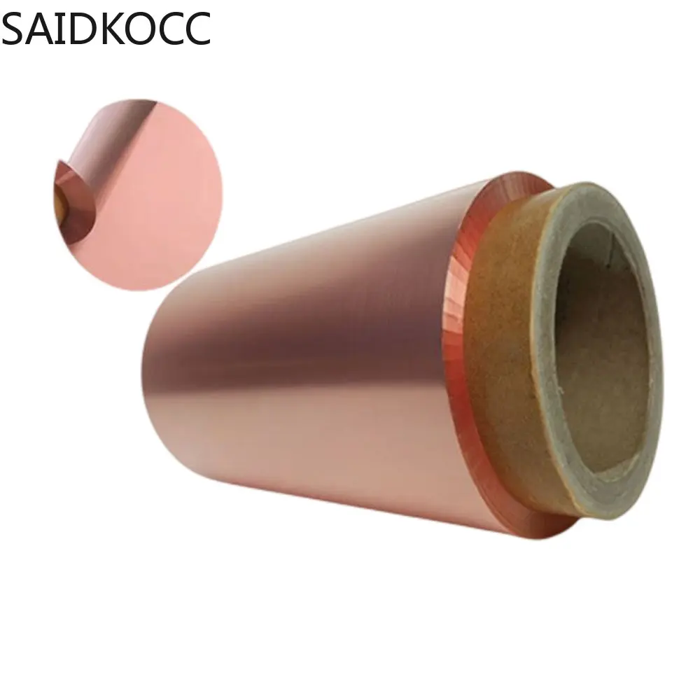 

SAIDKOCC 9um 5KG Double Sided Smooth Surface Cu Copper Foil for Li-ion Battery Anode Substrate Material