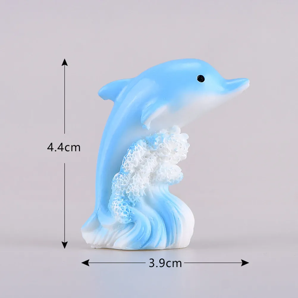 16Pcs Micro Landscape Ornaments Resin Durable Sea Style Mini Scene Decoration Flower Pot Decor Home Adornments