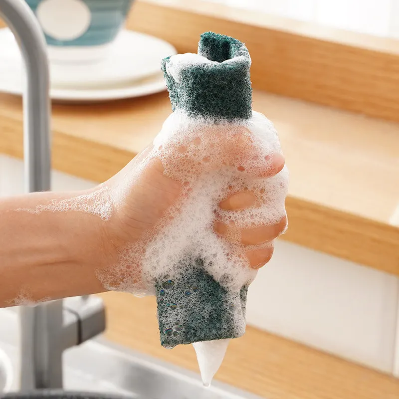 Scratch Free Scour Pads Effective Grease Removal Reusable Multipurpose Kitchen Dish Pot Cleaning Scouring Pad Household Wash Too