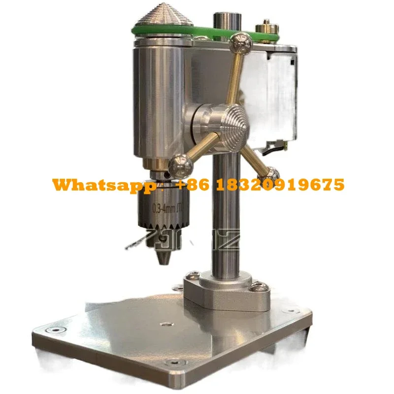 Micro Trapano da Banco 0.3-4mm Mini Trapano Strumento di Riparazione di Orologi di Precisione Trapano da Banco con Adattatore di Alimentazione Regolabile in Velocità 220V