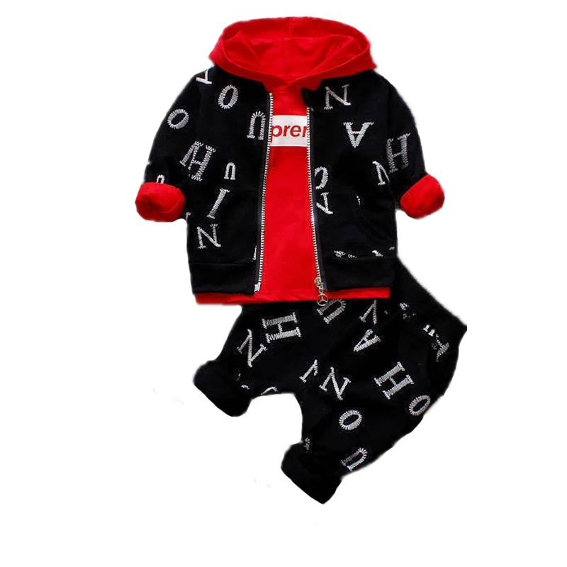 Baby Clothes Set Spring Autumn Winter Children Clothing Warm Suits Kids Baby Boys Jacket+pant 3PCS Child Training Boy Clothes