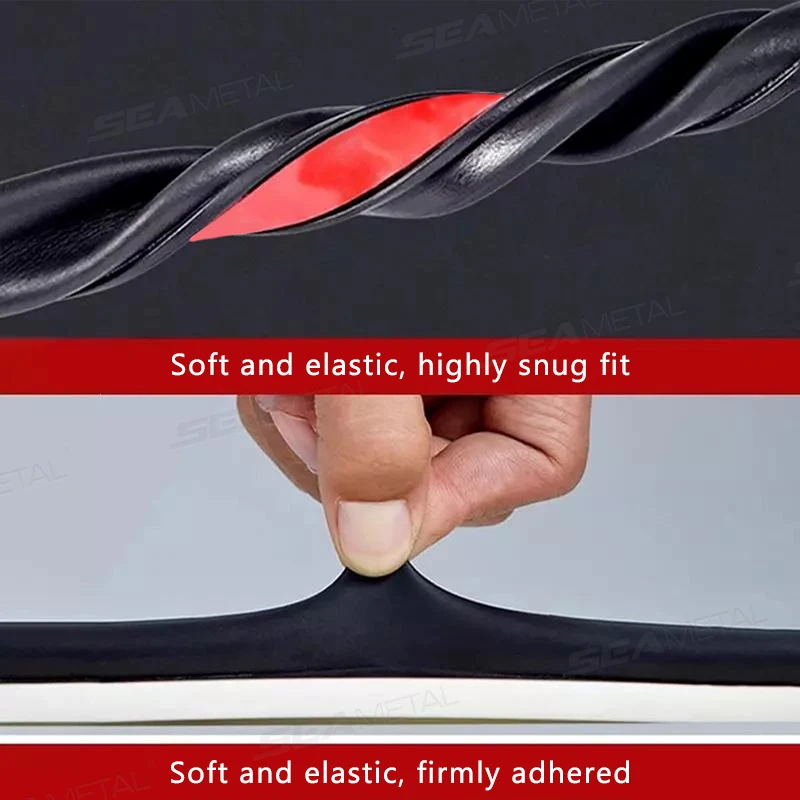 BLALION سيارة المطاط الباب ختم كبير D نوع باب السيارة هود جذع شرائط عزل العالمي عزل الضوضاء اكسسوارات السيارات الأختام