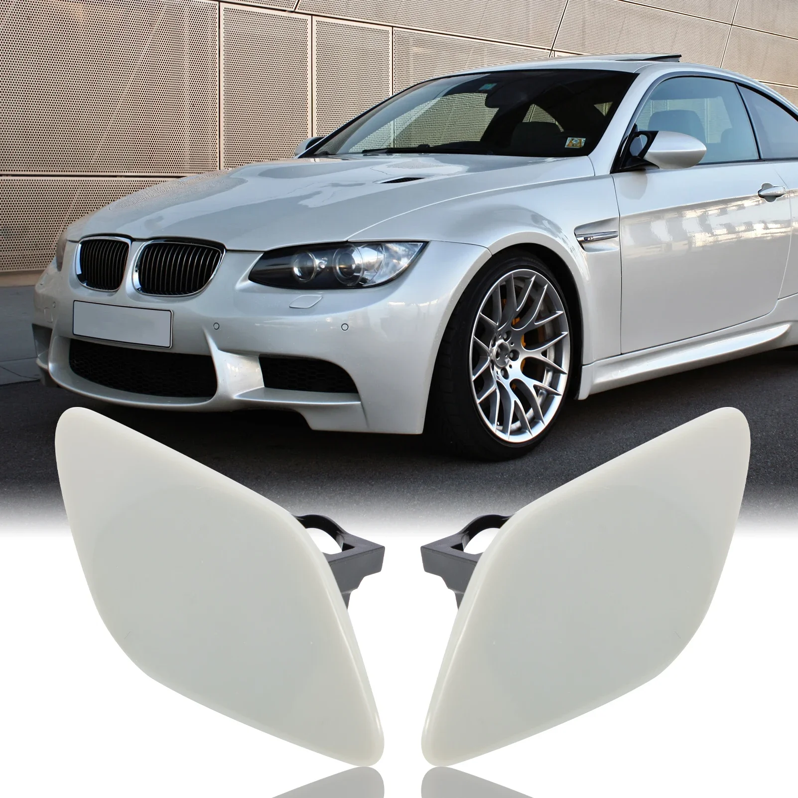 

1 Pair Front Bumper Headlight Washer Covers Cap for 3 Series E92 E93 6167 7171660