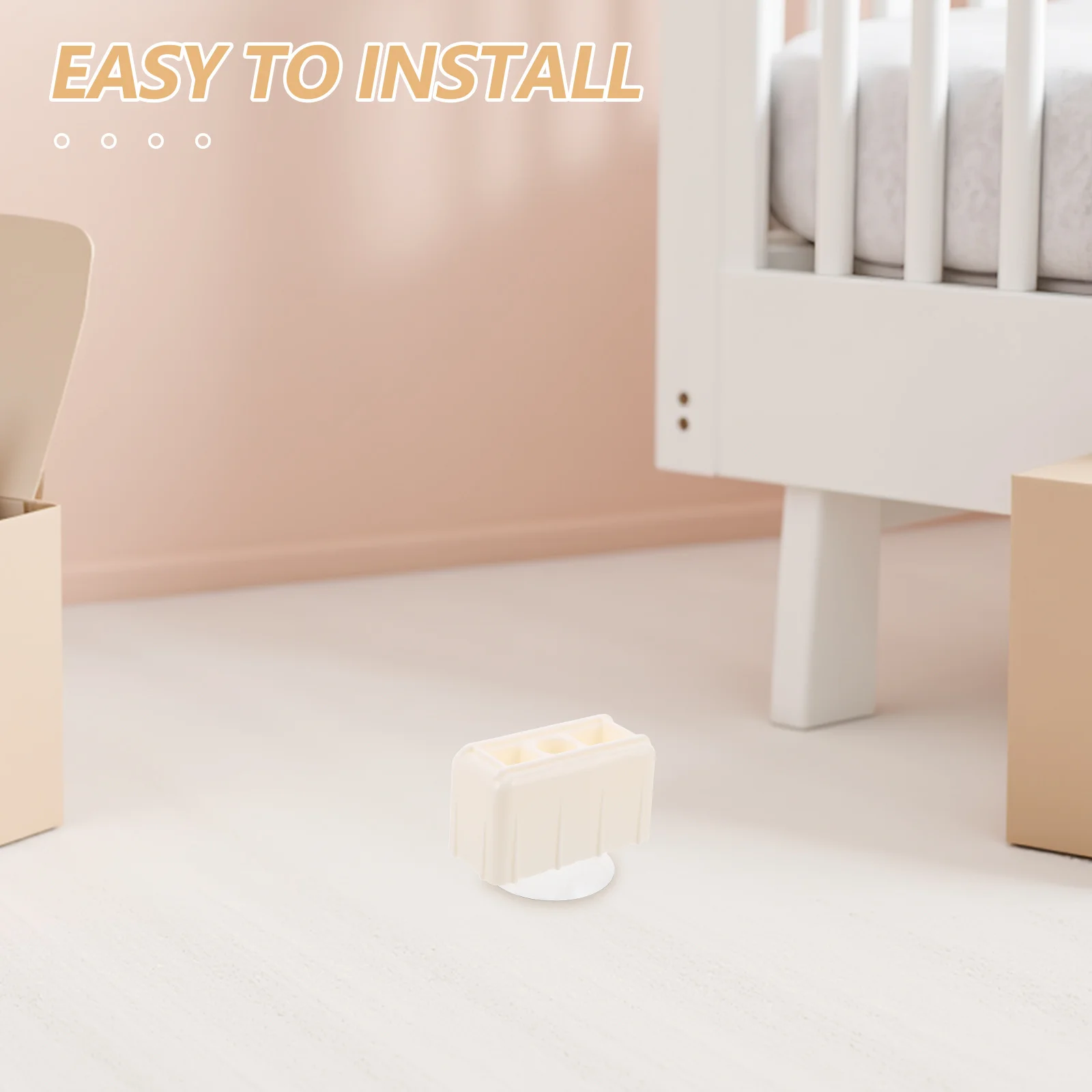 Base per box per bambini Fissatore con fibbia Stabilizzatore in plastica antiscivolo Parte di ricambio Supporto per box da pavimento per cancello per bambini Supporto per aspirazione