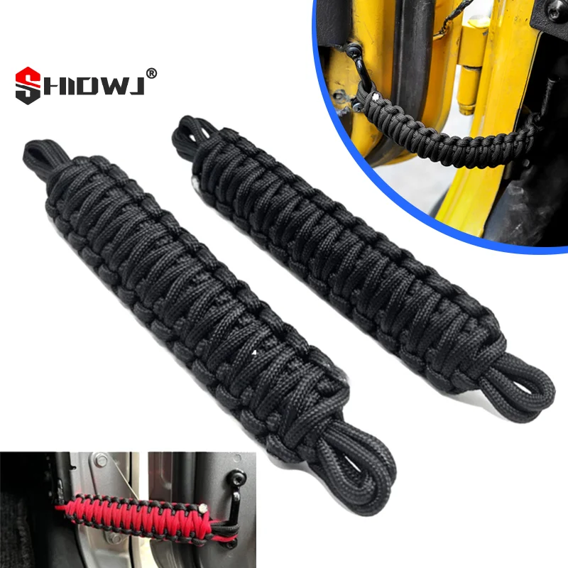 1Pcs Door Limiting Strap Restriction Protection Positioning Woven Rope For Wrangler CJ YJ TJ JK JKU JL JLU Gladiator JT
