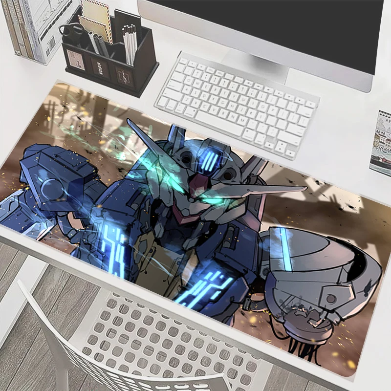 Alfombrilla de Ratón Mecánica Guerrero G-gundam A-aerial, Alfombrilla de Escritorio Grande para Juegos, Alfombrilla de Ratón para Oficina y Portátil con Borde de Goma Antideslizante