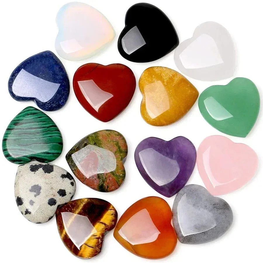 5 uds forma de corazón amor 20MM cristal Natural amatista ágata piedra curativa Mineral Irregular espécimen de grava decoración del hogar