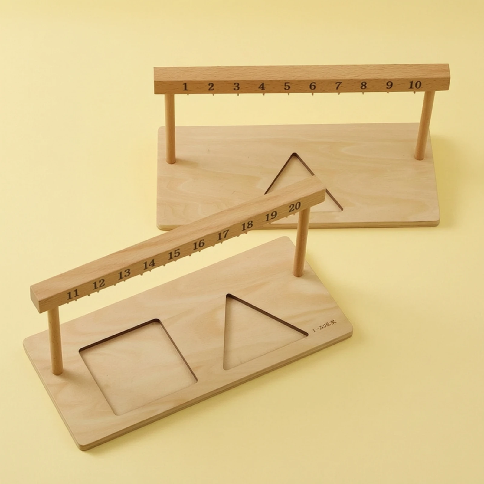 Abacus Counting Bead - Set di 2 Supporti in Legno