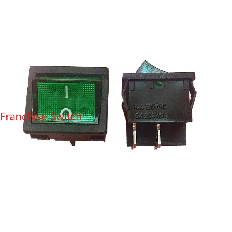 

10PCS Ship switch MR-4-210-C5L-BG with green light 4 feet 2 gears, rocker