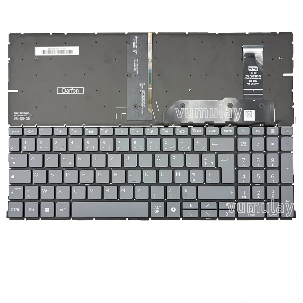 AZERTY Teclado Francés para HP EliteBook 660 G11, 665 G11, 665R G11, 460 G11, 465 G11, ZBook Power 16 G10 G11, ProBook 450 G11, 460/465 G11