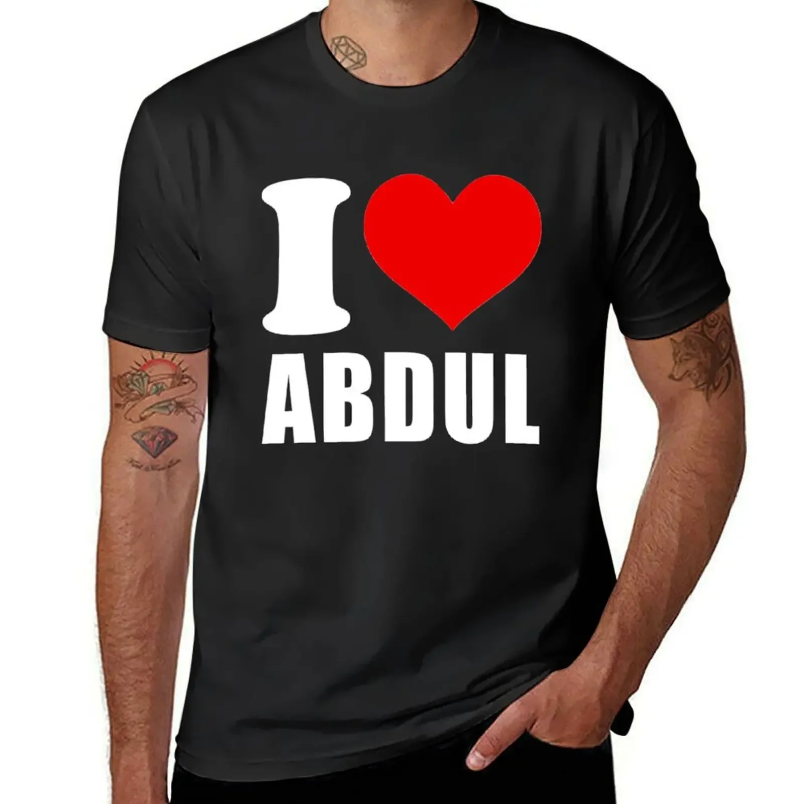 I HEART ABDUL 1 T-Shirt oversized graphic tee anime clothes t shirts for men graphic