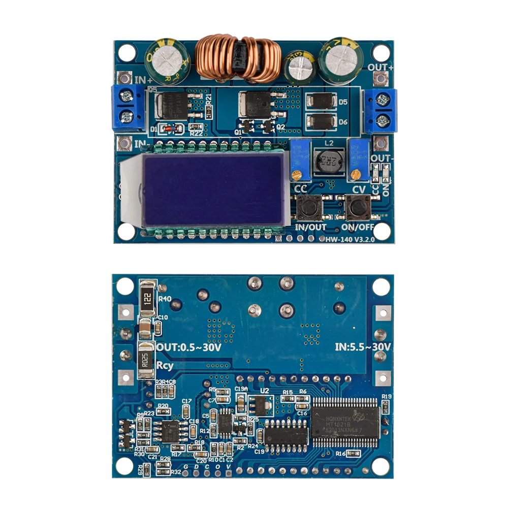 35W DC 5.5-30V to 0.5-30V Digital LCD Display Automatic Step up down Buck Boost Converter Power Supply Module Adjustable Board