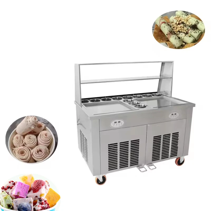 

Ce Certified Thai Fried Ice Cream Roll Machine, Square Pot Commercial Stir Fried Yogurt Machine