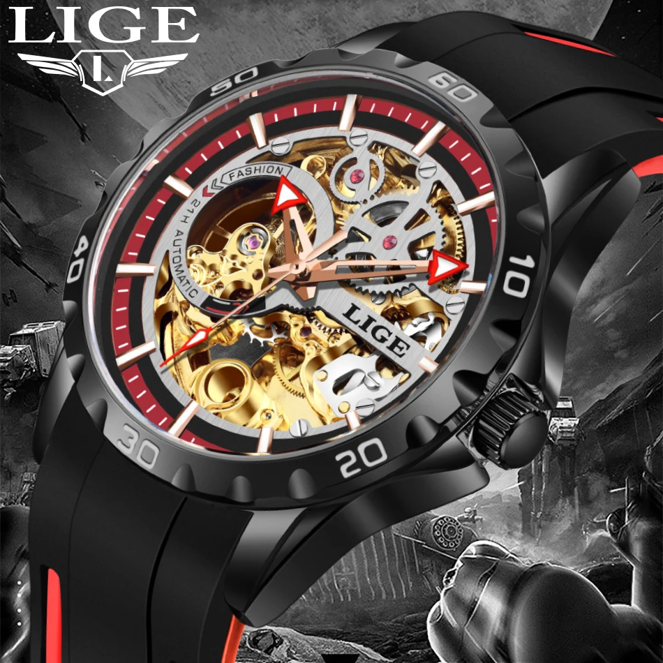 LIGE-Reloj de pulsera para hombr