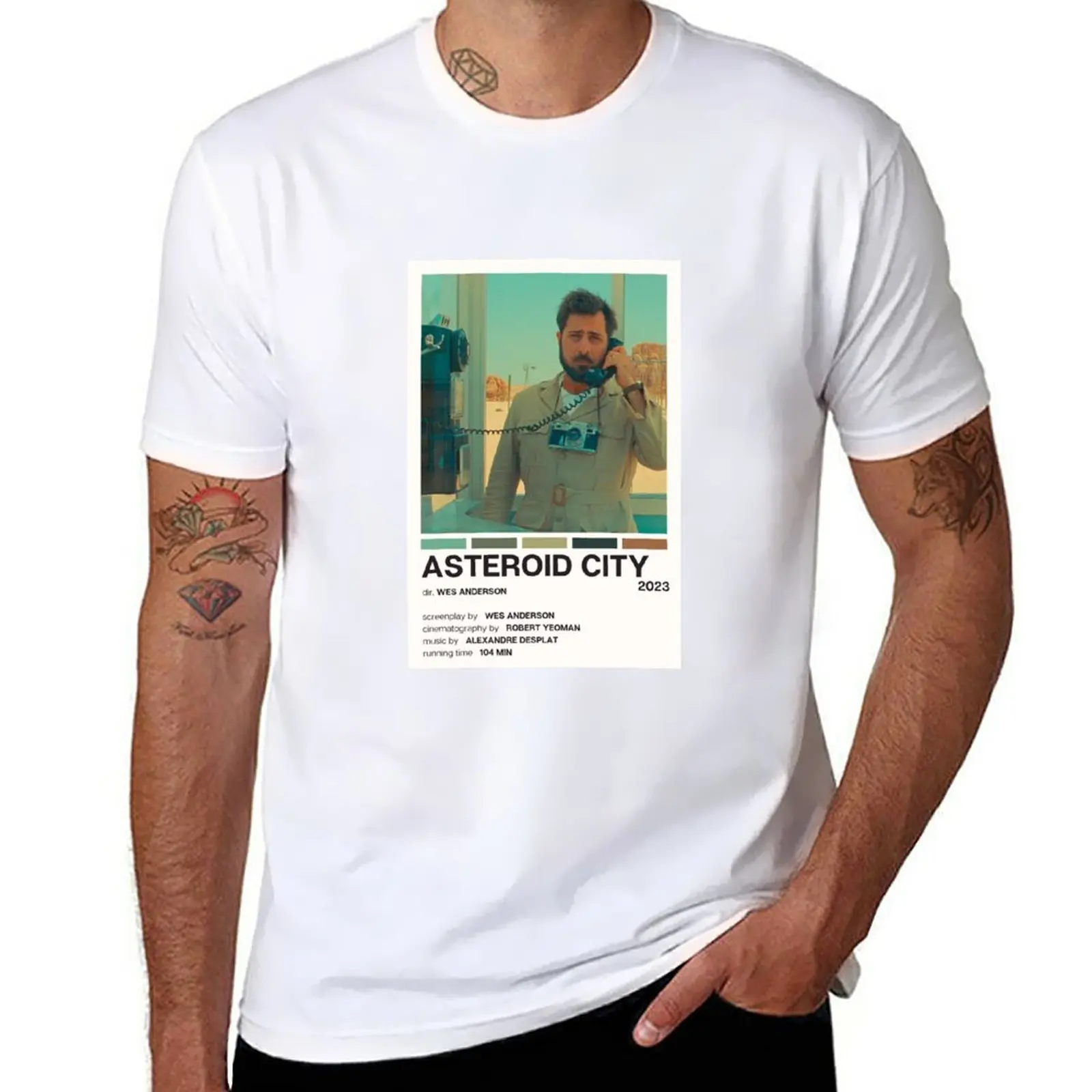 New Asteroid City (2023) Movie Poster T-Shirt summer clothes oversized t shirts hippie clothes t shirts for men pack