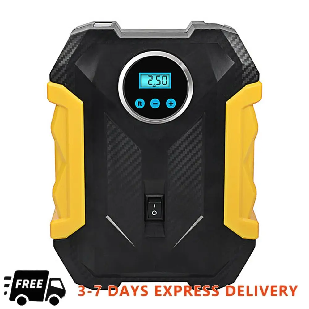 

Портативный автомобильный насос 150 PSI с LED-подсветкой, цифровой дисплей, электрический компрессор для шин автомобилей, велосипедов и мячей