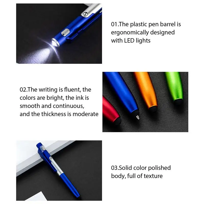 Bolígrafos de tinta con puntas capacitivas, 5 piezas, multifunción, capacitivo, pantalla táctil