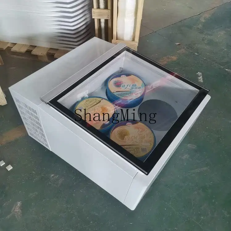 ZYY سطح المكتب العلوي الوجه إزالة الضباب آيس كريم خزانة عرض سميكة قطع الزبادي الفريزر