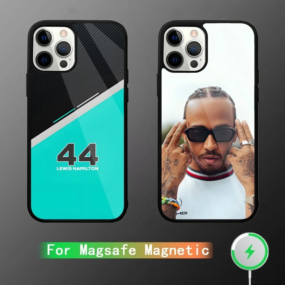 L-Lewis Hamilton F1 44 Phone Case For iPhone 15,14,13,12,11,Plus,Pro,Max Mini Magsafe Magnetic Wireless Charging