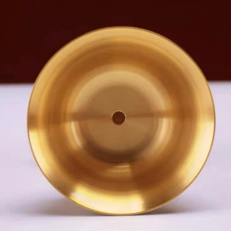 الشمعدان التبتي ، كوب شمعة نحاسي محفور بثمانية برونزية ميمونة ، حرف يدوية بوذية مصباح تانتر مذابح ديكور سطح المكتب #6