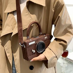 YoReAi New Woman Vintage Camera Messenger Bag PU Small Letter Lock Shoulder pouch Ladies Party Handbag Cute Storage Package