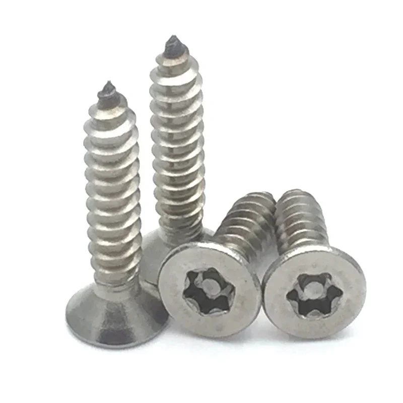 

TBRHZMK 20 шт. M4.8 Torx винты с плоской головкой с потайной головкой и противоугонным винтом колонки саморежимный острый хвостовой болт из нержавеющей стали 13