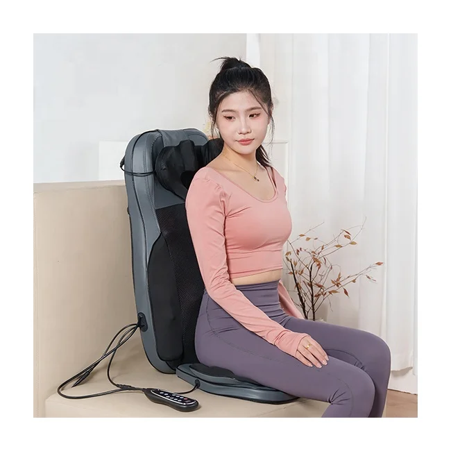 

2025 Home Office Heating Mat Full Body Open Back Shoulder Neck Hip Leg Electric Shiatsu Neck and Back Massager Cushion