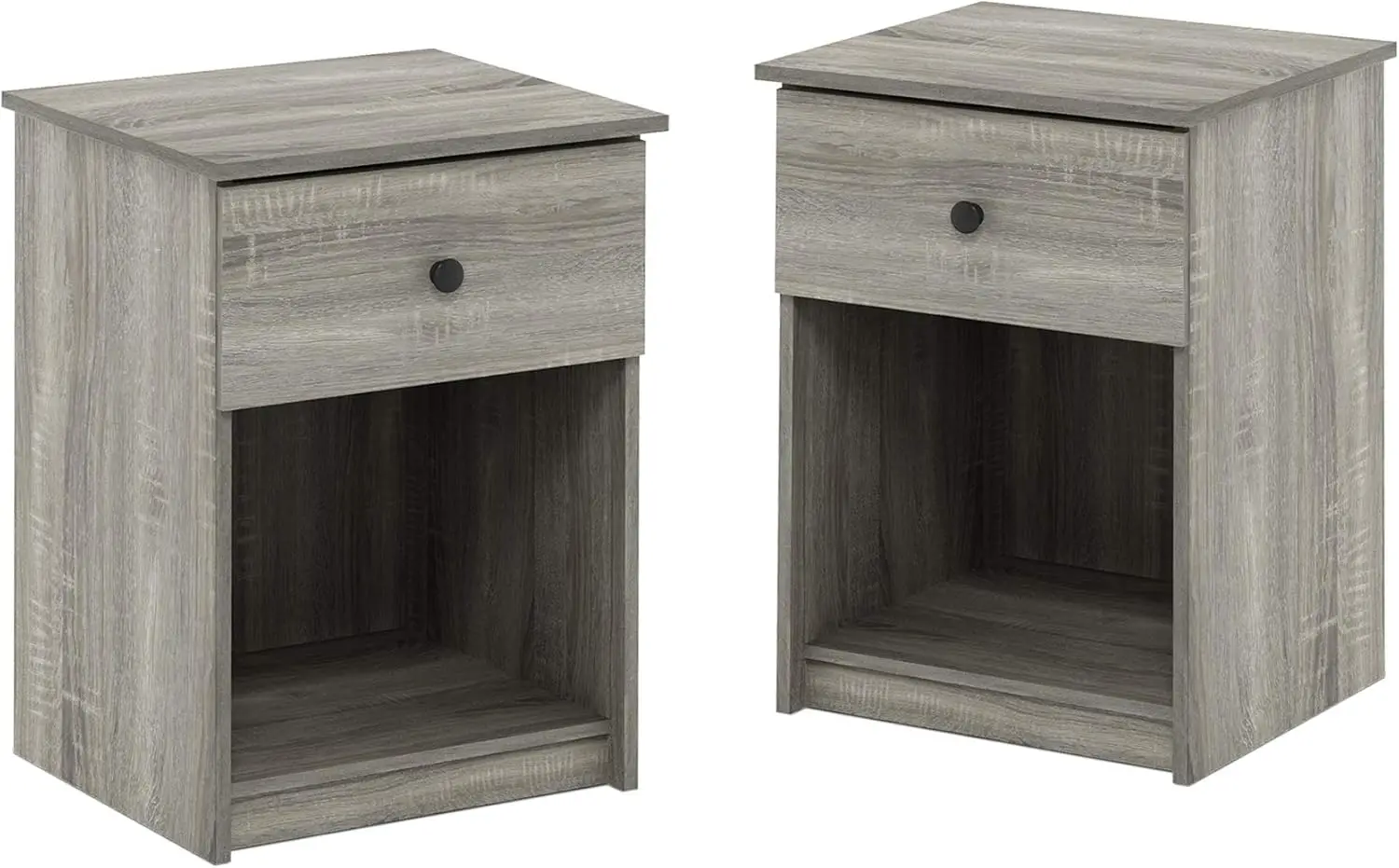 

219153GYW Lucca Nightstand, 2-Pack, French Oak Grey