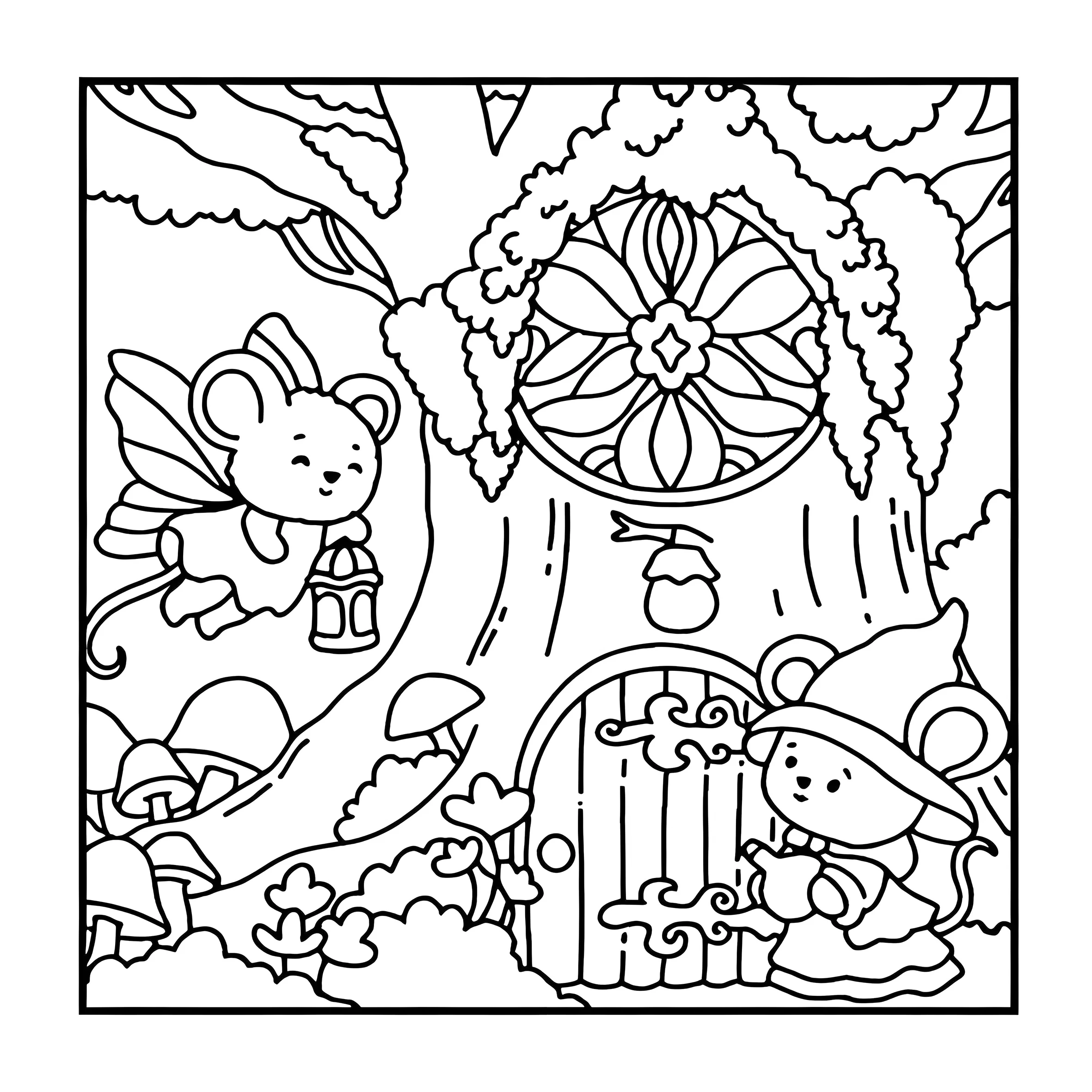 SECRET FOREST Bold-easy Patterns Coloring Book for Adults Cute Drawing Book Perfect Gift for Party and Birthday