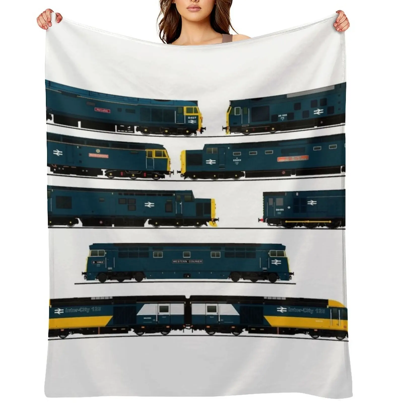 BRITISH RAIL LOCOMOTIVES Throw Blanket Thins Nap Luxury St blankets ands Blankets