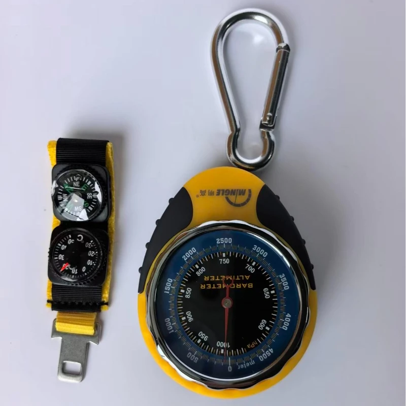 Multifunctional Battery Free Altimeter Barometer Compass Thermometer Portable Mountaineering Survival Navigation Measuring Tool