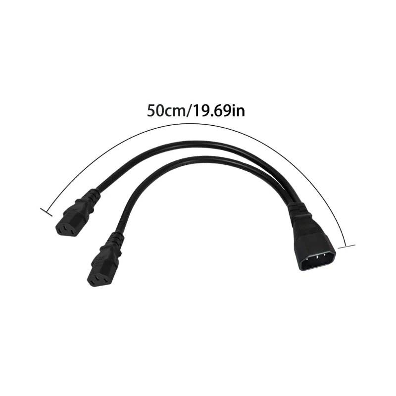 IEC 320 C14 mannelijk naar 2x C13 vrouwelijk splitteradapterkabel Netsnoer UPS-server