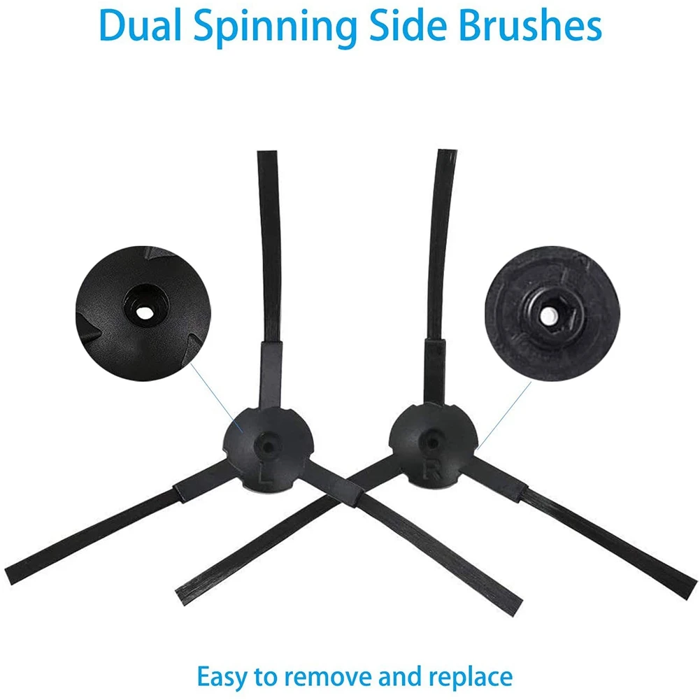 AS63-Filter Side Brushes Replacement Parts Set For ILIFE V3 V3S V5 V5S V5S Pro Vacuum Cleaner Robot Accessories