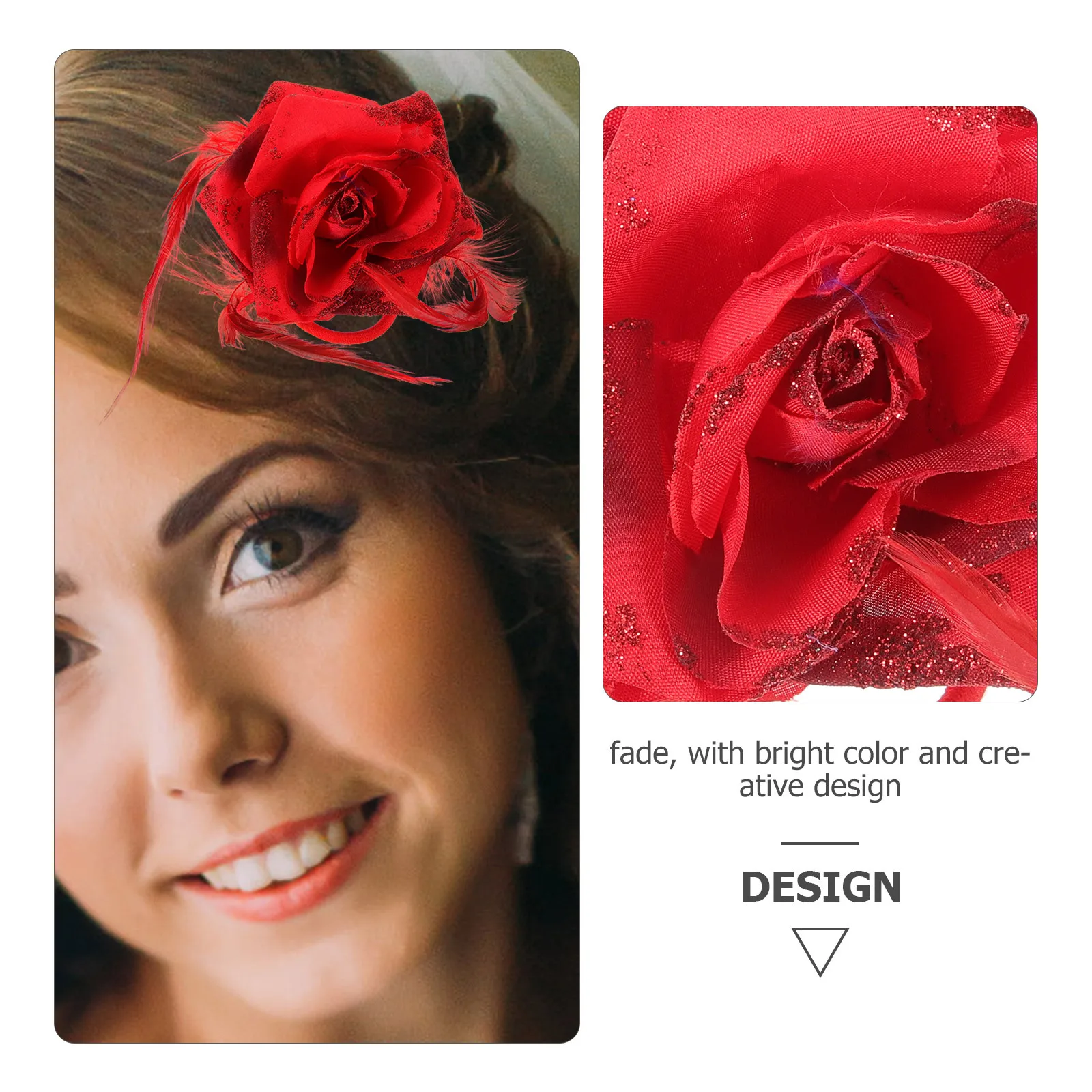 

Головной убор с цветочной розой, классический стиль, многофункциональная брошь с цветком, булавка для волос, одежды, аксессуары для свадебной фотографии