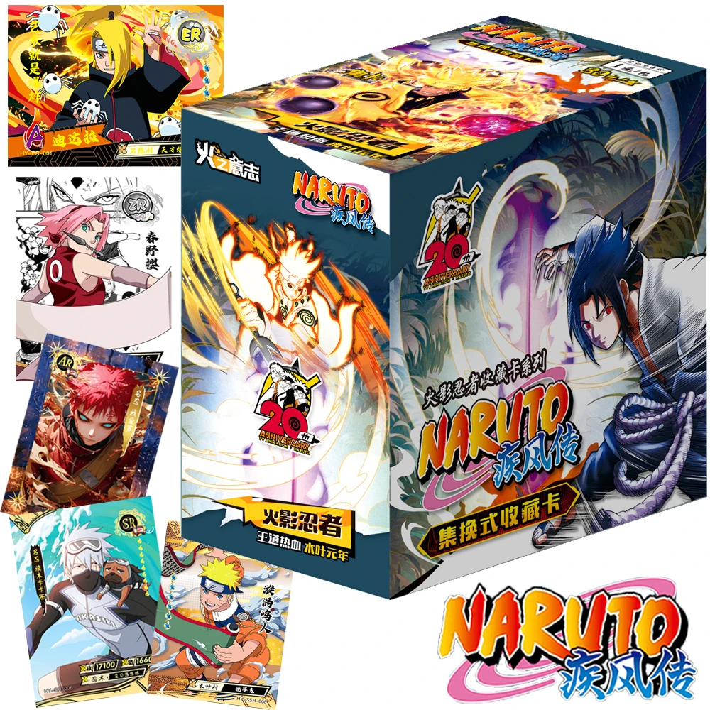 

NARUTO Collection Card For Children Uchiha Obito Namikaze Minato Pain High Energy Adventure Anime Limited Game Card Kids Gifts