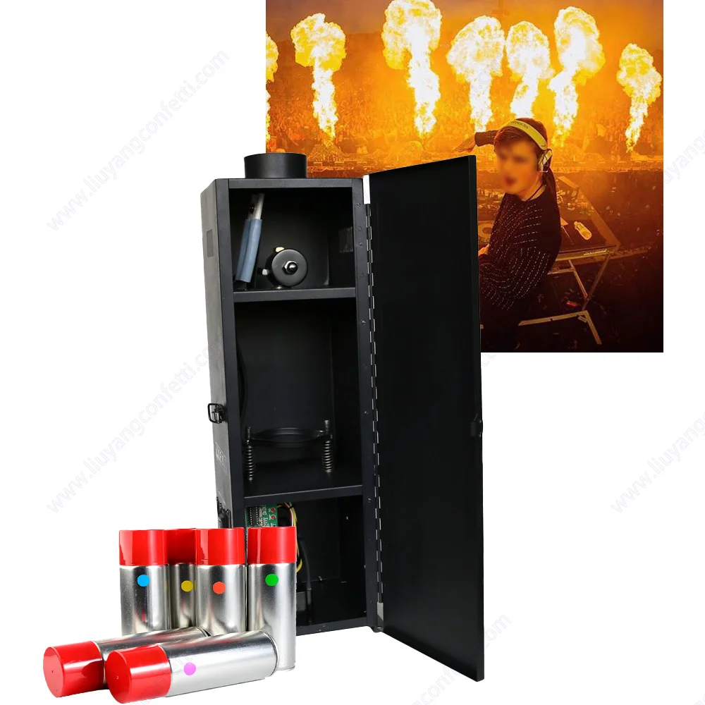 200w Flame Spraying Projector Stage Fire Effect Dmx512 Aerosol Dj Machine Party Safe Dmx Control Wedding Disco Spray Show Event