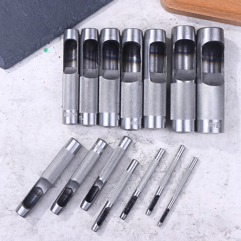 1Pc Punching Leather 3-25MM Hole Punch Round Steel Leather Craft Hollow Hole Punch For Metal Gaskets Leather Plastic Rubber