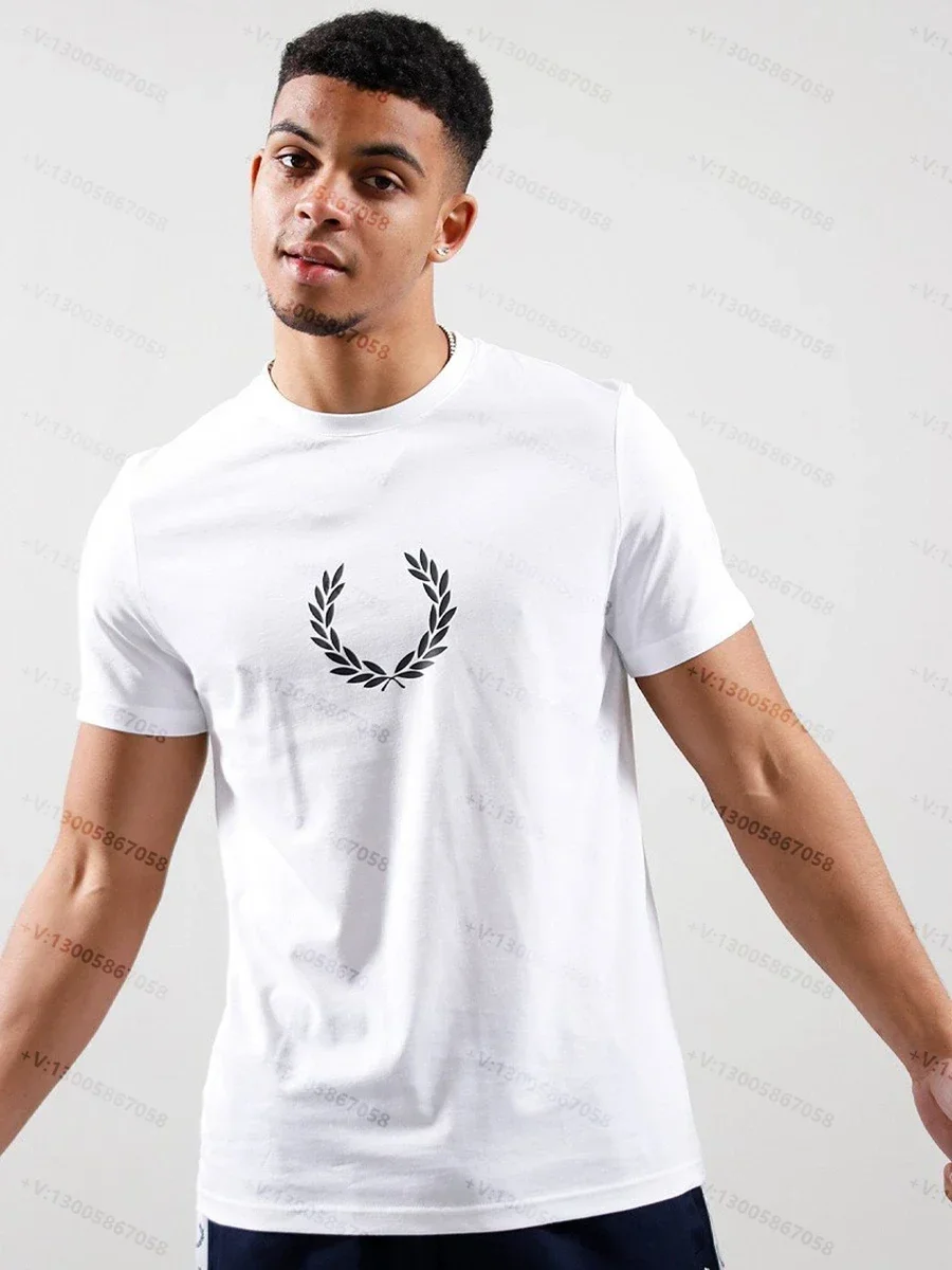 

2025 Loose T-shirt Men's and Women's Pure Cotton High-quality Trendy Brand Printing Crew Neck Summer New Short-sleeved Top