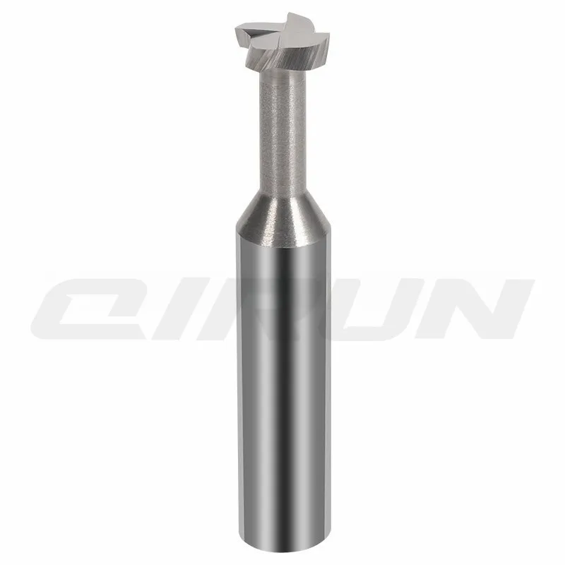 QIRUN HRC55 4-F Carbide End Mill, T-groove milling cutters for aluminum, CNC machining cutters, tungsten carbide groove cutters.