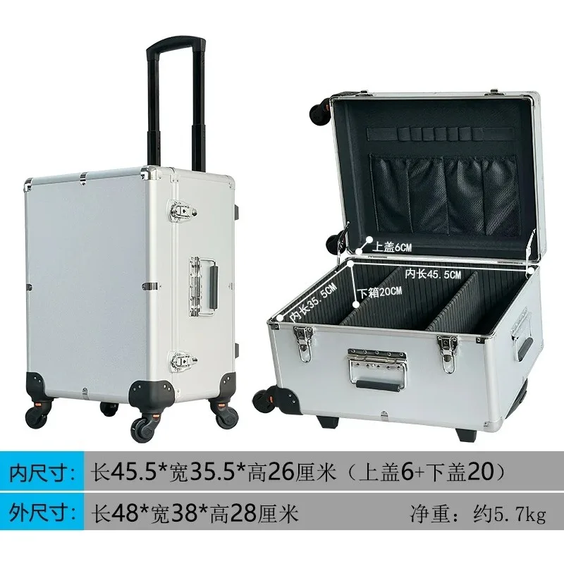 for Aluminum Alloy Aviation Trolley Tool Instrument Equipment Exhibition Display Carrying Case Box