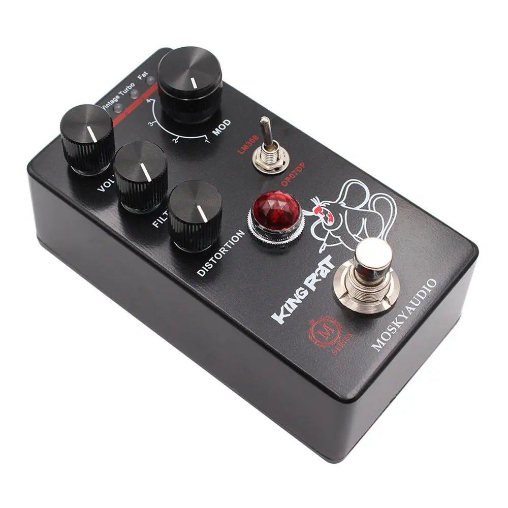 MOSKY KING RAT Guitar Fuzz Distortion Effect Pedal VOLUME FILTER DISTORTION Mode