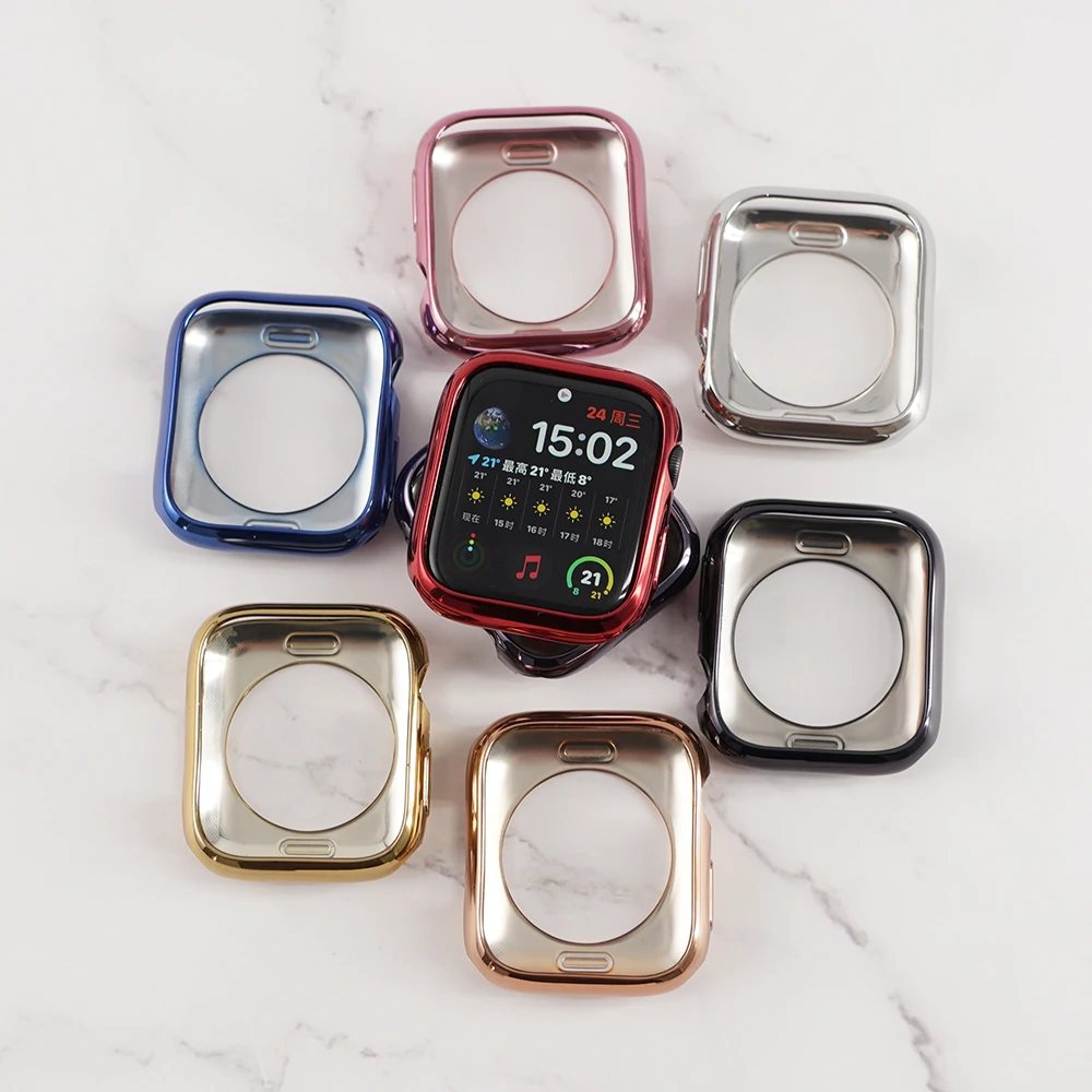 1 шт., чехол для Apple Watch 40 мм 44 мм 38 мм 42 мм серии 6 5 4 3 2 1