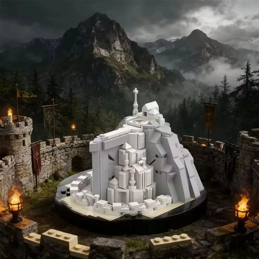 Gobricks MOC, Bloques de Construcción de la Ciudad de Gondor, Modelo de la Película El Señor de los Anillos, Ladrillos de Arquitectura Mágica de la Ciudad de Gondor, Juguetes de Ensamblaje, Regalos DIY para Niños
